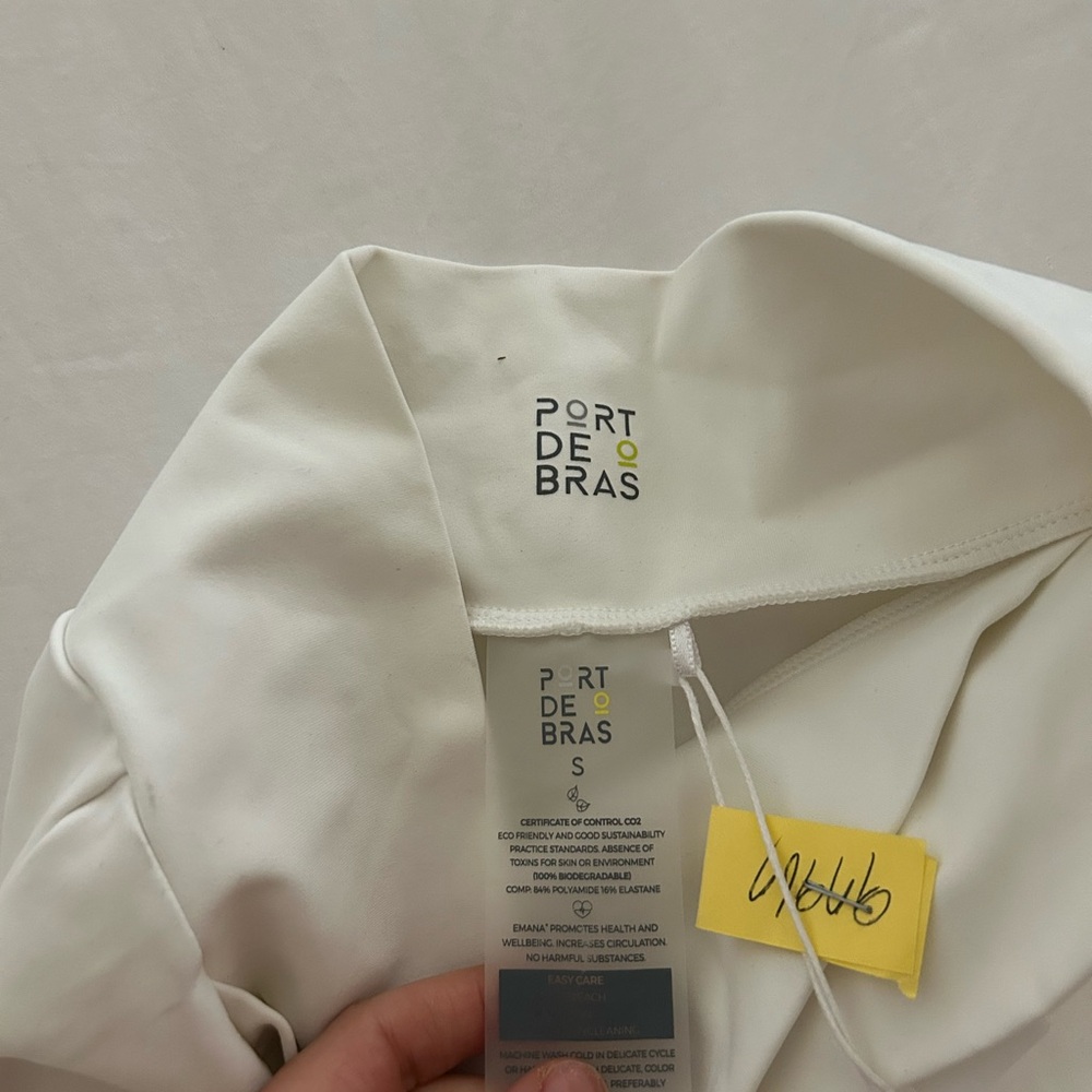 White Cross Cross Legging With Bottom Slits - image 7